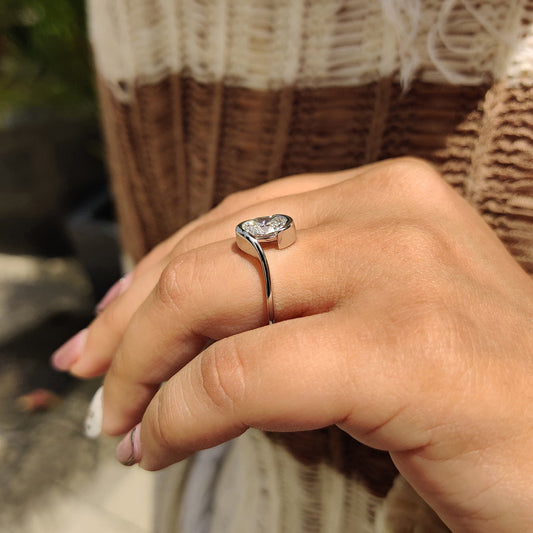 Oval Diamond Engagement Ring In Solitaire Style