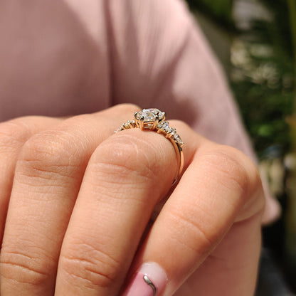 Marquise Cut Engagement Ring With Basket Setting