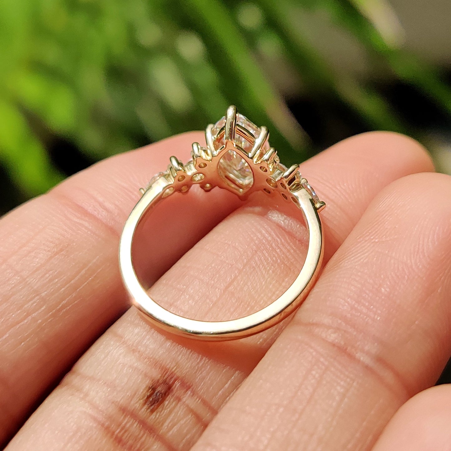 Marquise Cut Engagement Ring With Basket Setting
