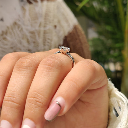 Oval Cut Diamond Engagement Ring With Pave Setting