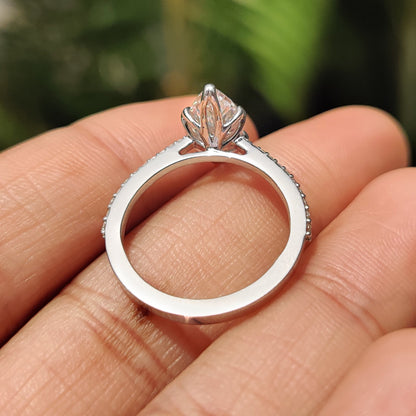 Marquise Diamond Engagement Ring With Cathedral Setting