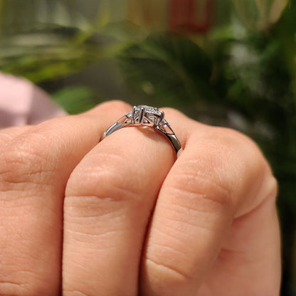 Three Stone Marquise Diamond Engagement Ring
