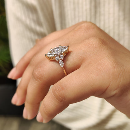 Marquise Diamond Engagement Ring In Muse Setting