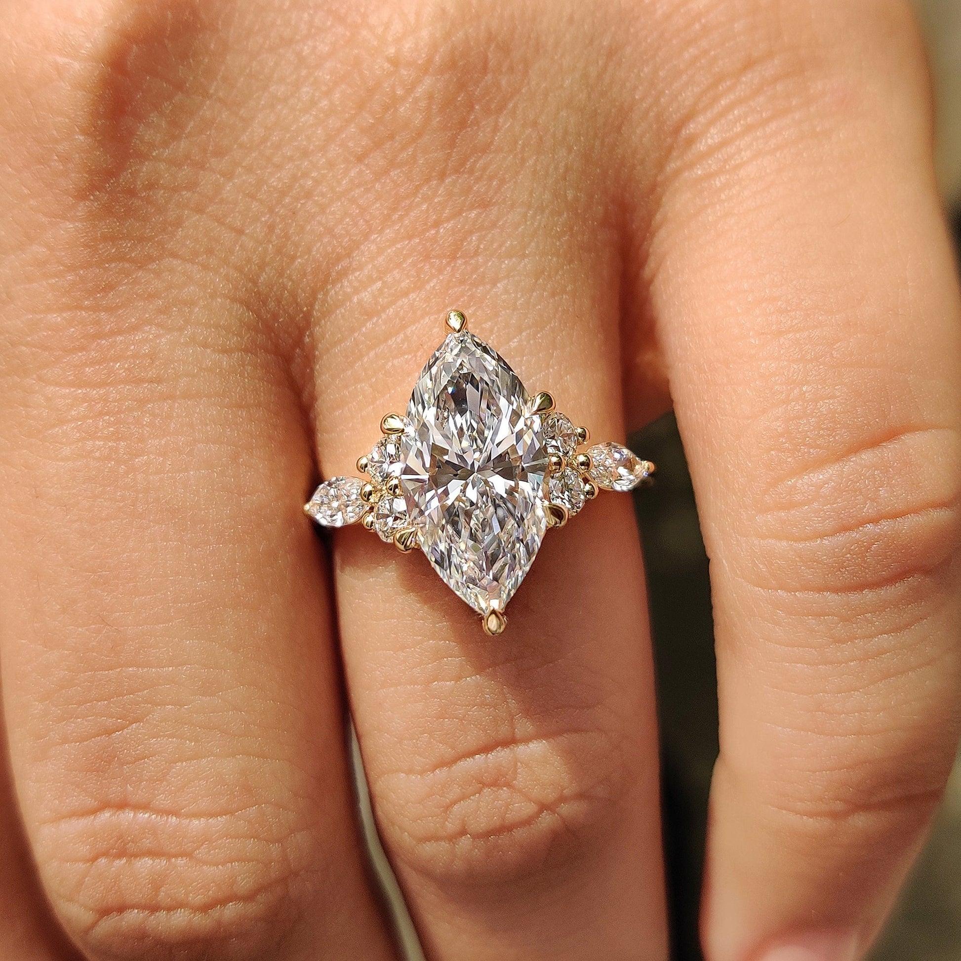 Marquise Diamond Engagement Ring In Muse Setting
