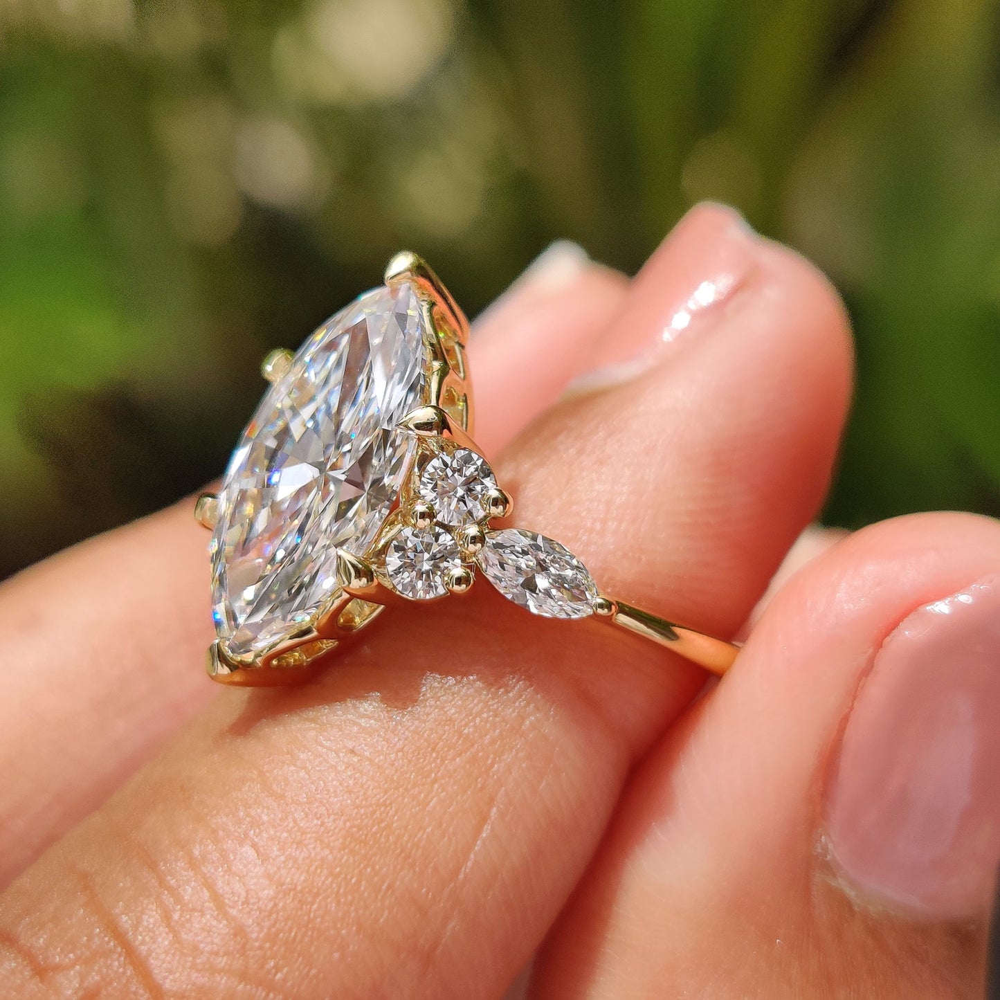 Marquise Diamond Engagement Ring In Muse Setting