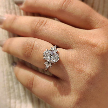 Oval Cut Engagement Ring With Muse Setting
