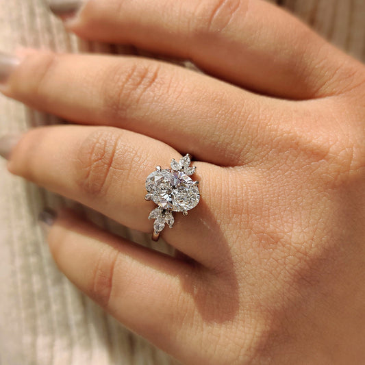 Oval Cut Engagement Ring With Muse Setting