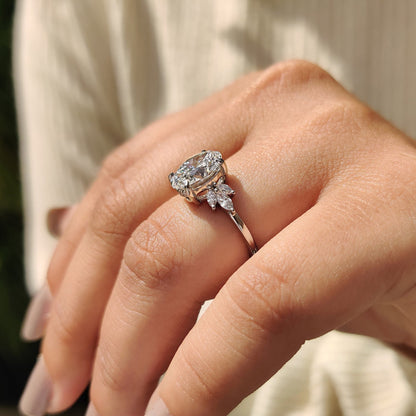 Oval Cut Engagement Ring With Muse Setting