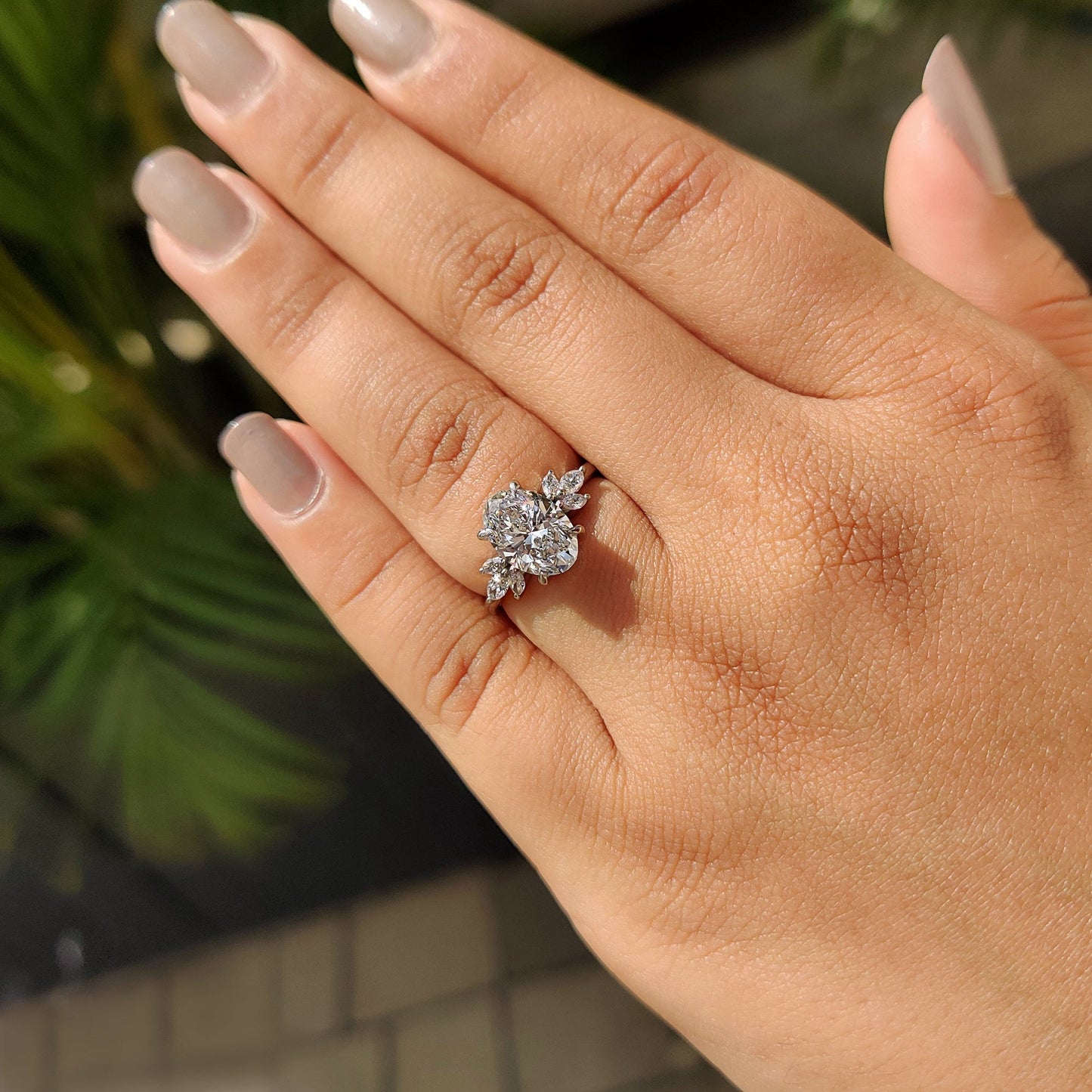 Oval Cut Engagement Ring With Muse Setting