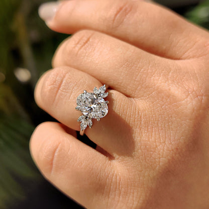 Oval Cut Engagement Ring With Muse Setting