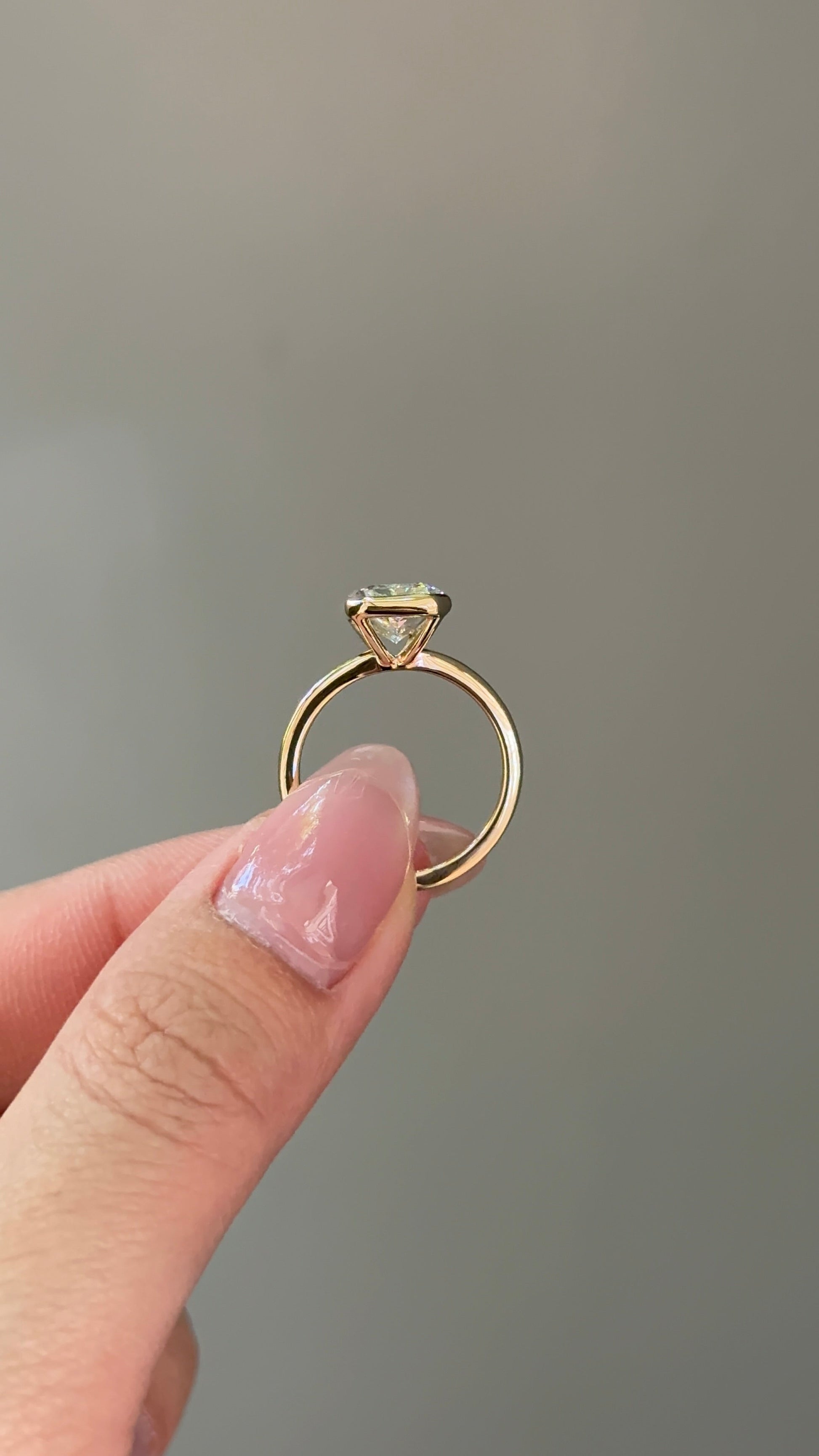 Marquise Shaped Three Stone Lab Grown Diamond Engagement Ring