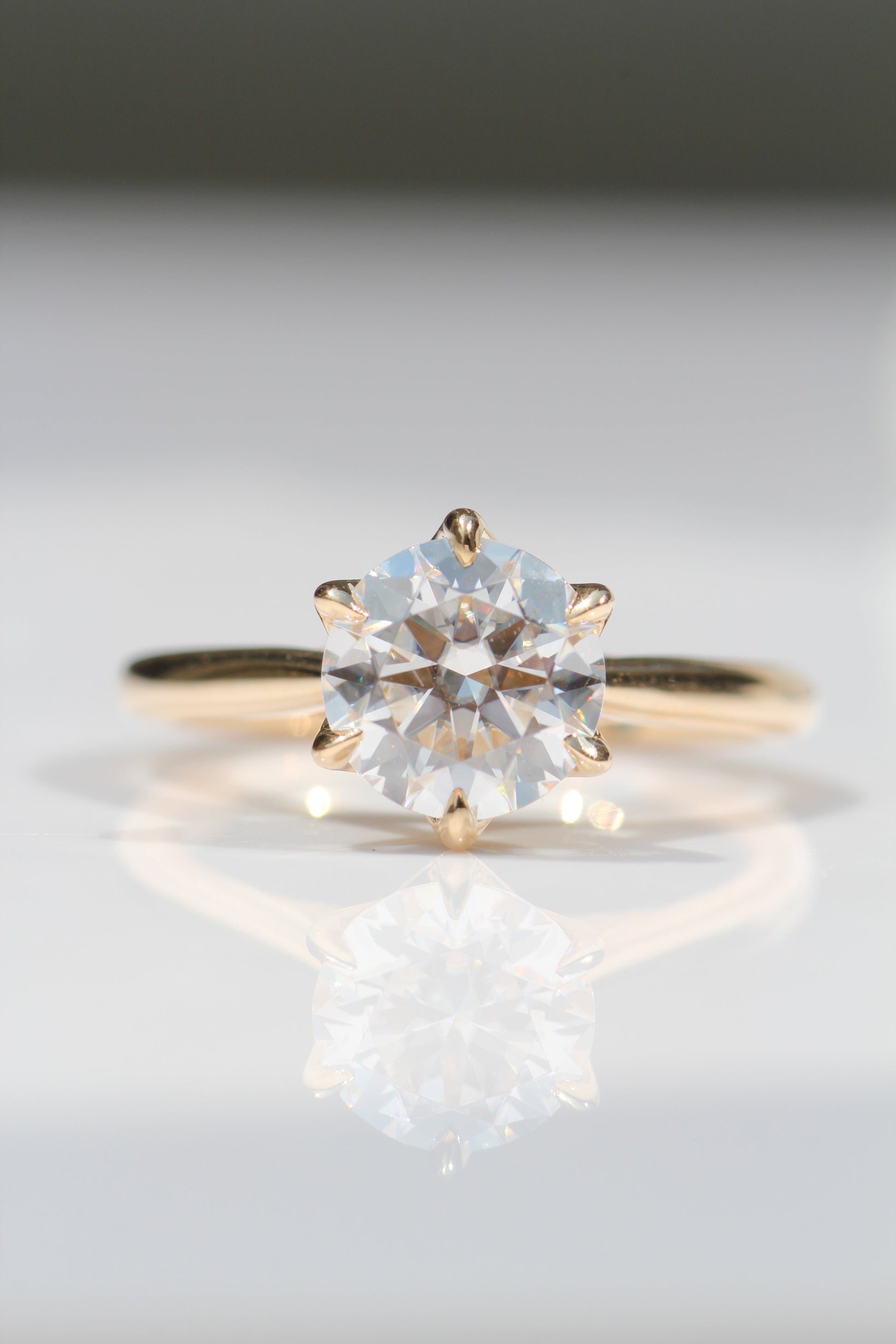 Marquise Shaped Three Stone Lab Grown Diamond Engagement Ring
