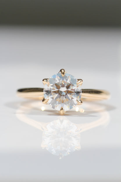 Marquise Shaped Three Stone Lab Grown Diamond Engagement Ring