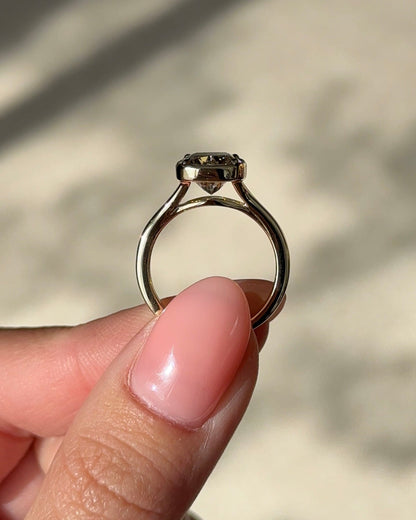 Marquise Shaped Three Stone Lab Grown Diamond Engagement Ring