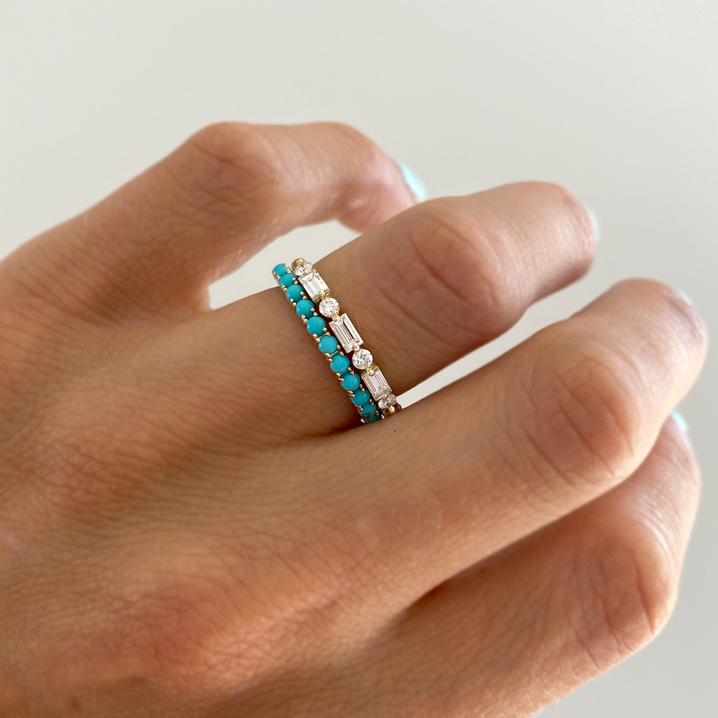 0.25 TCW Round Shaped Half Eternity Lab Grown Diamond Wedding Band