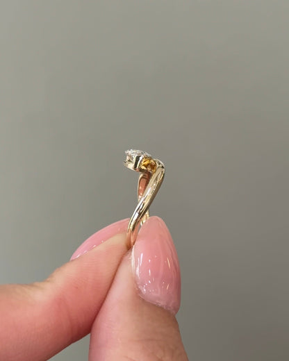 Marquise Shaped Three Stone Lab Grown Diamond Engagement Ring