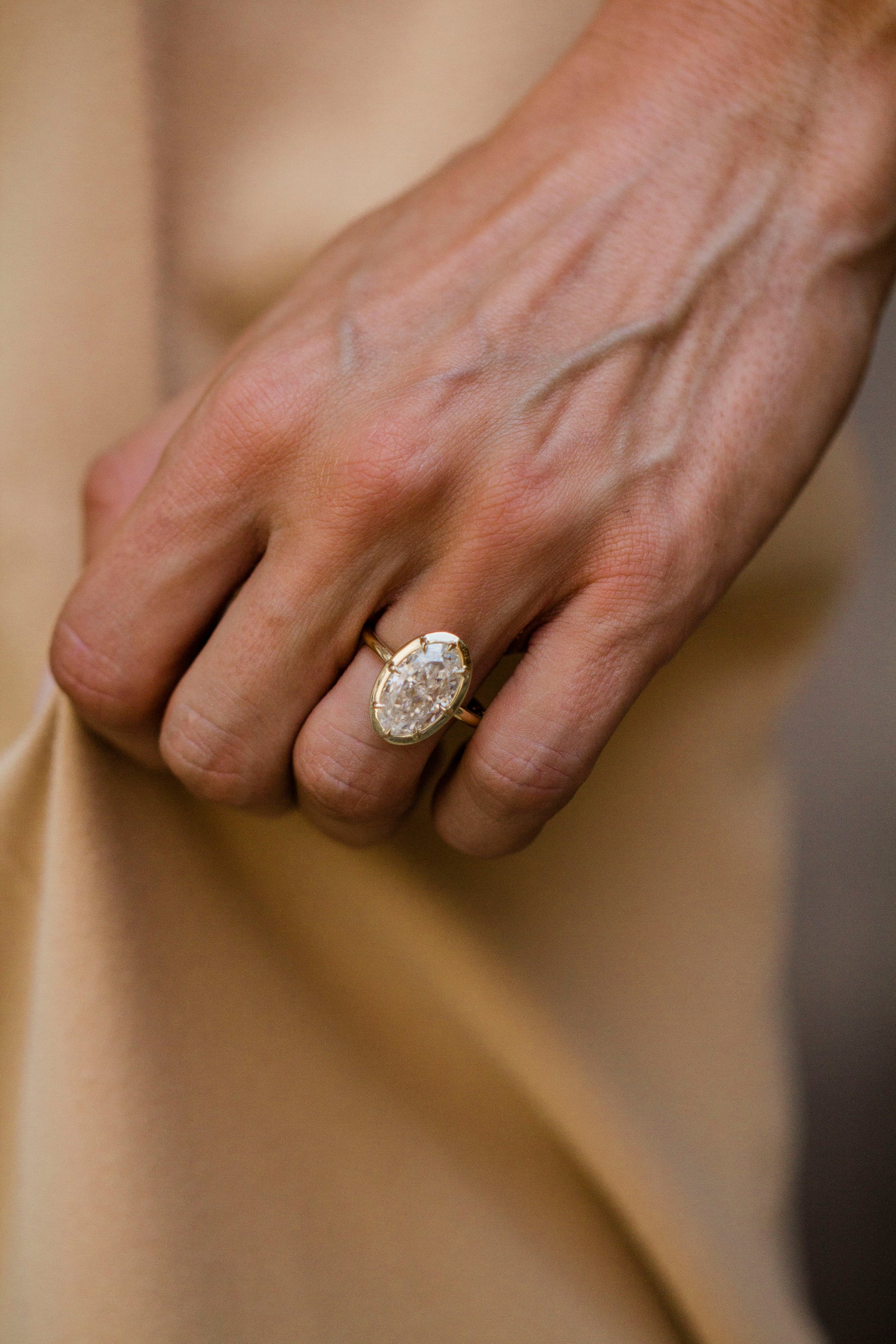 2.9 Carats Emerald Pave Styled Moissanite Engagement Ring