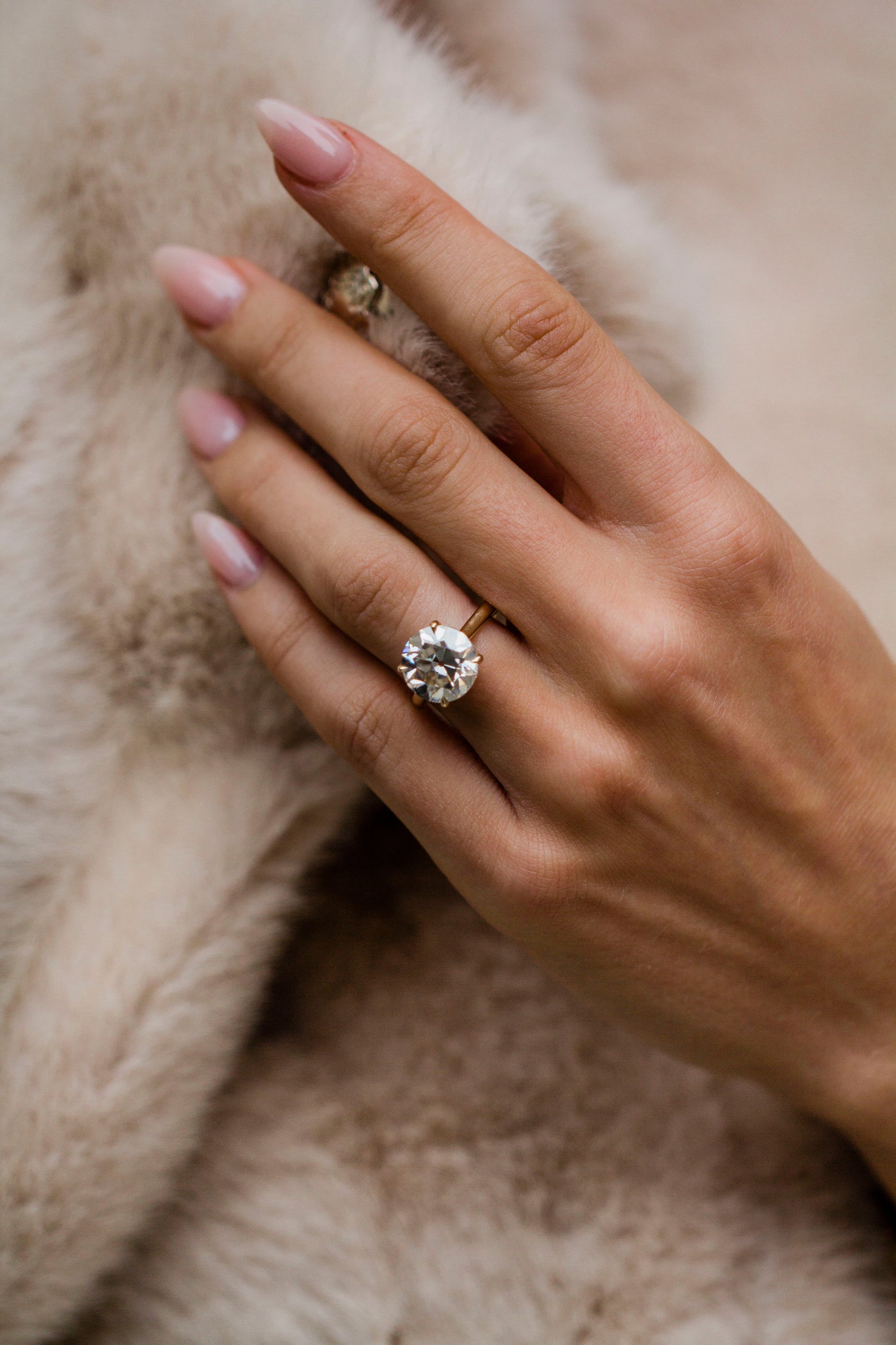 2.9 Carats Emerald Pave Styled Moissanite Engagement Ring