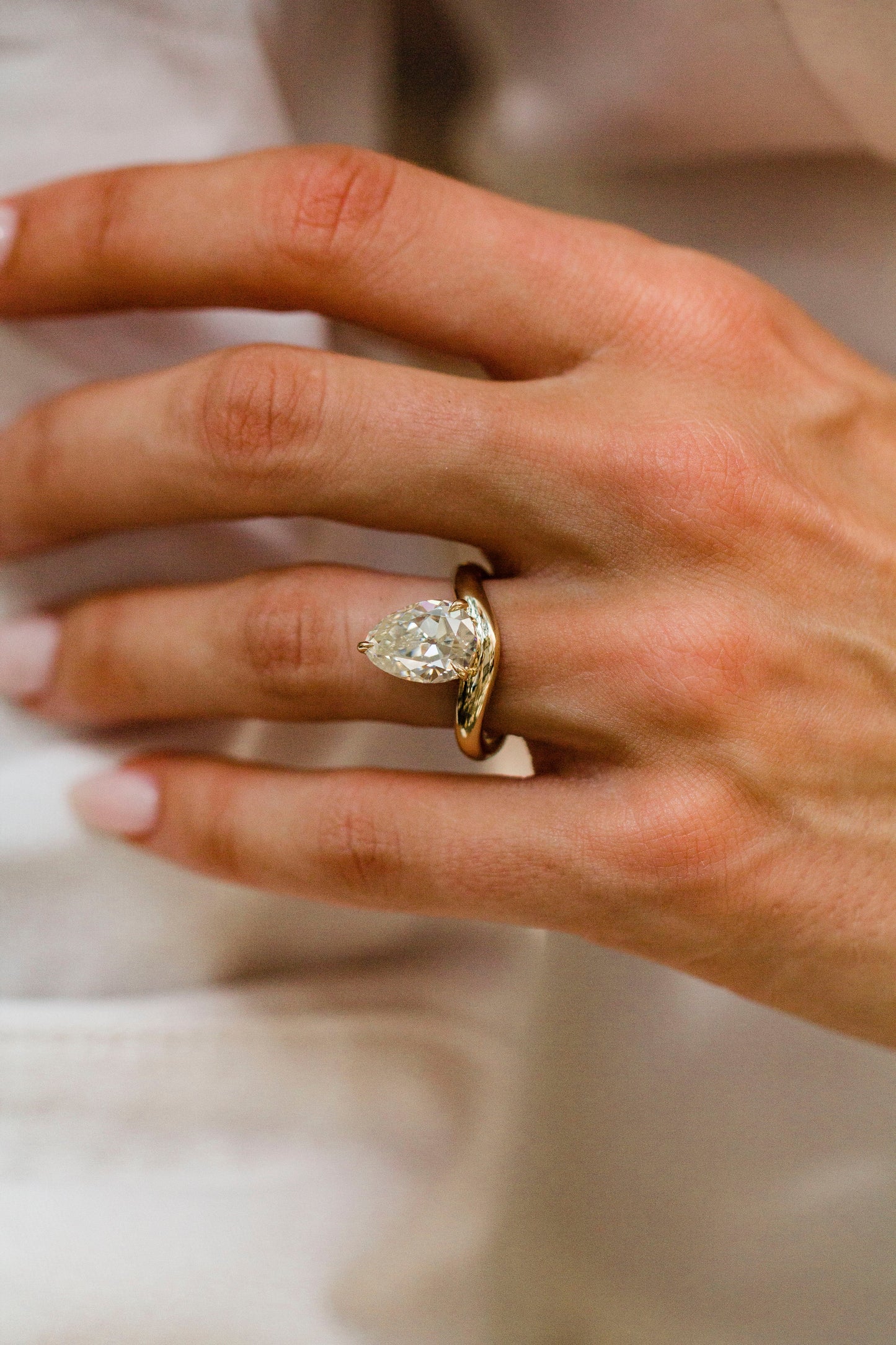 2.9 Carats Emerald Pave Styled Moissanite Engagement Ring