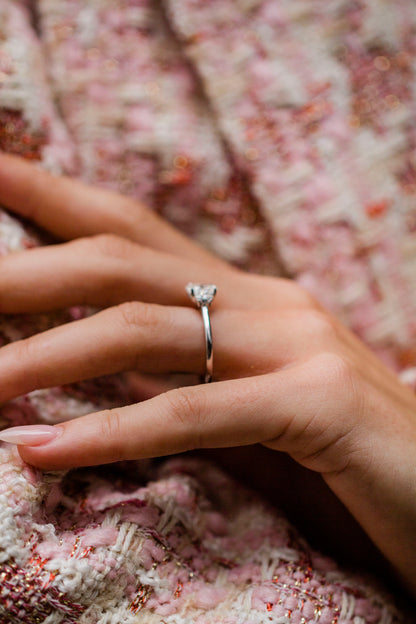 2.9 Carats Emerald Pave Styled Moissanite Engagement Ring