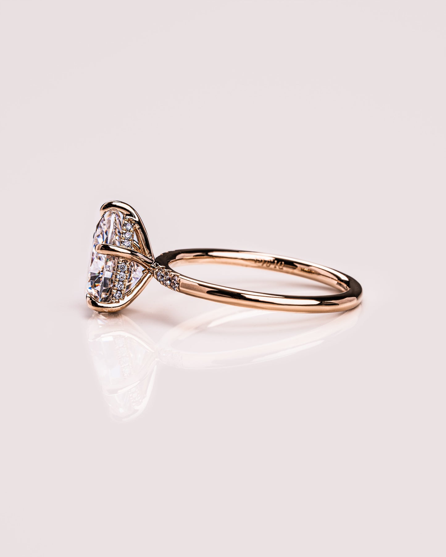 1.93 CT Pear Cut Moissanite Engagement Ring With Hidden Halo Setting