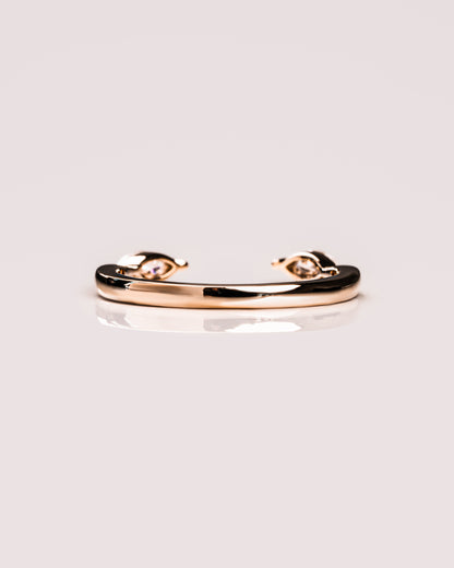 0.34 CT Marquise Shaped Moissanite open Wedding Band