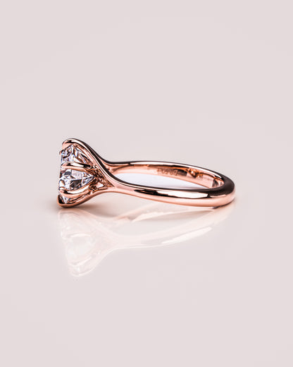 1.9 CT Round Solitaire Moissanite Engagement Ring