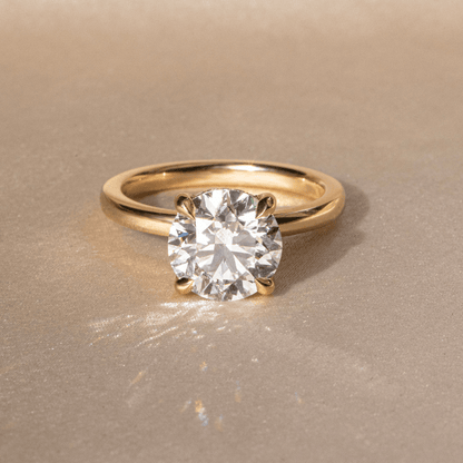 Marquise Shaped Three Stone Lab Grown Diamond Engagement Ring