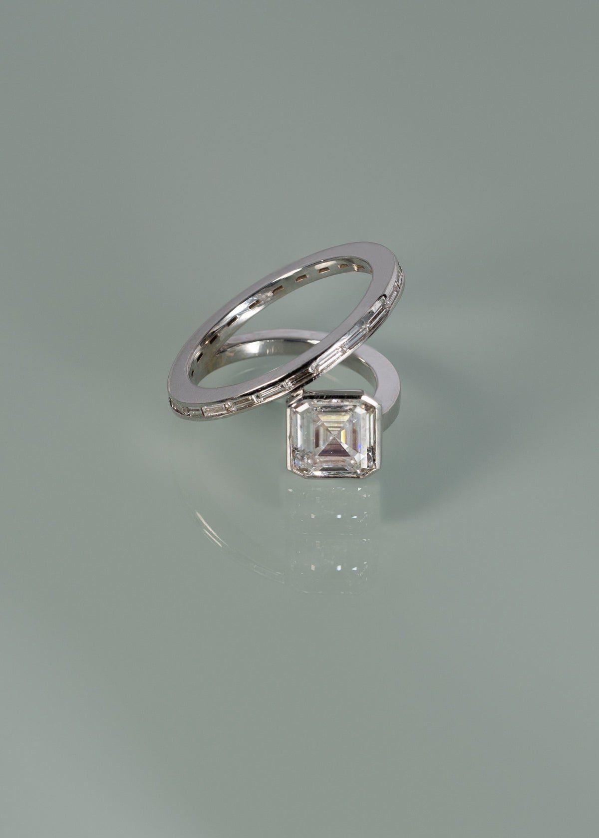 Moval Swirl Semi Pave Engagement Ring – 2.5 CT Lab Grown Diamond