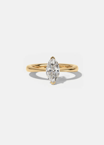 Moval Swirl Semi Pave Engagement Ring – 2.5 CT Lab Grown Diamond