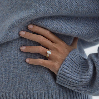 Timeless 2 CT Oval Cut Solitaire Styled Moissanite Diamond Engagement Ring