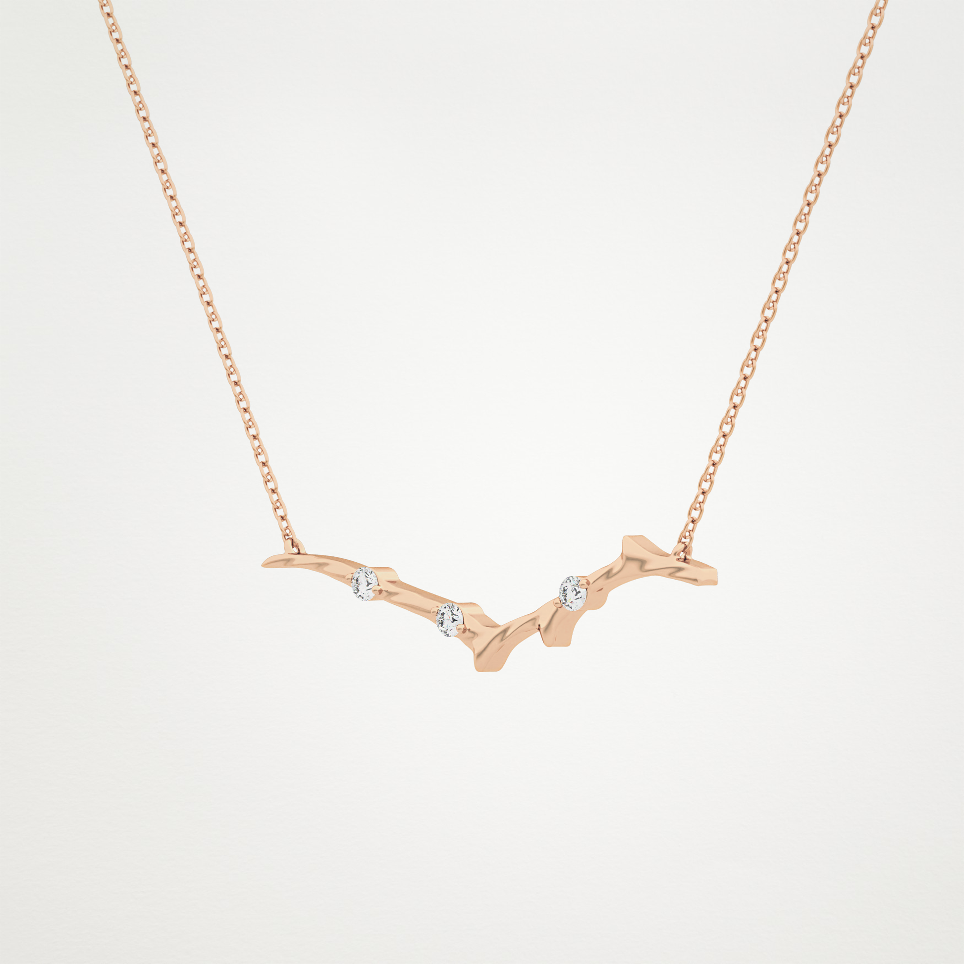 Beautiful 0.7 CT Moissanite Branch Style Necklace in 14K or 18K Solid Gold – DEF Color, VVS Clarity