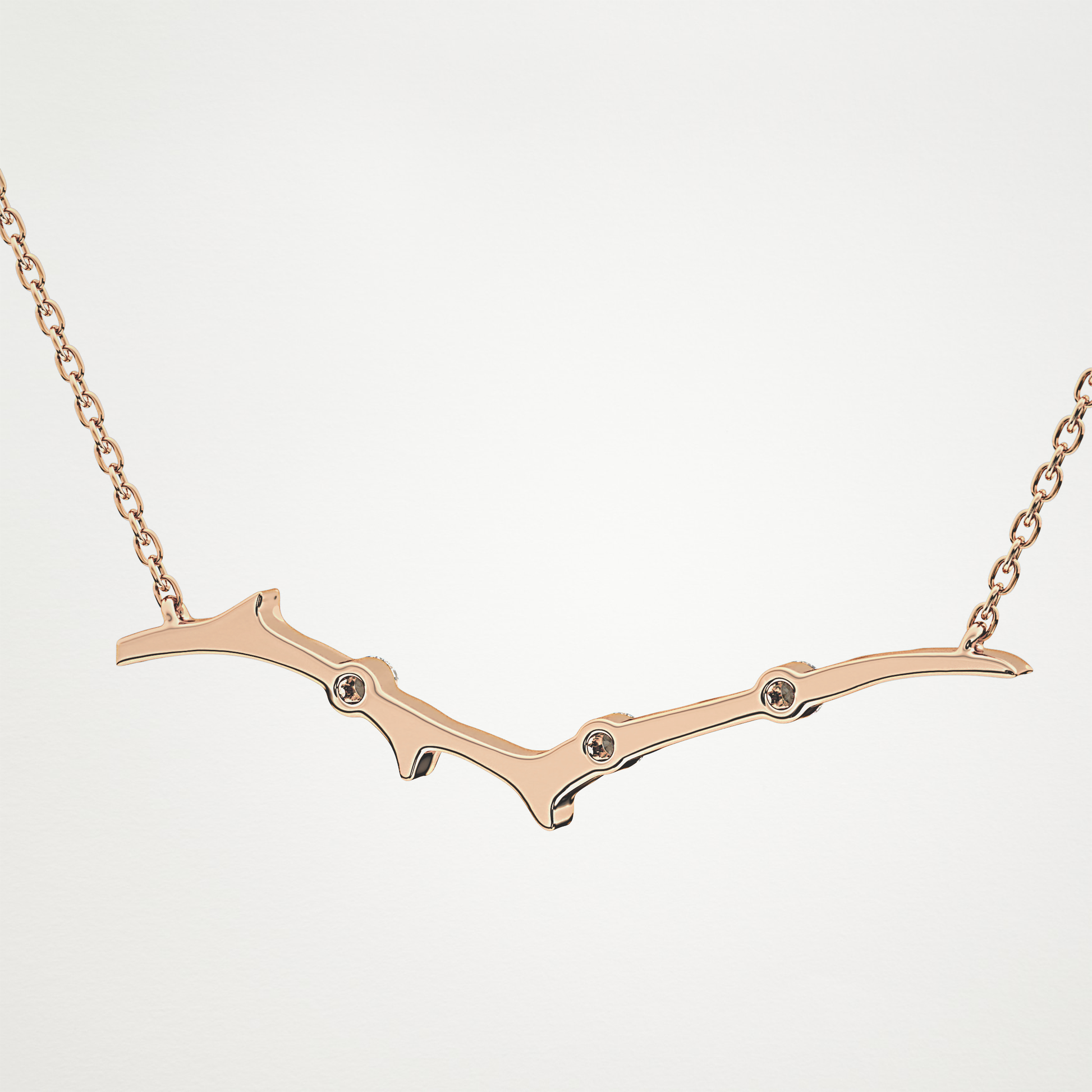 Beautiful 0.7 CT Moissanite Branch Style Necklace in 14K or 18K Solid Gold – DEF Color, VVS Clarity