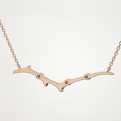 Beautiful 0.7 CT Moissanite Branch Style Necklace in 14K or 18K Solid Gold – DEF Color, VVS Clarity