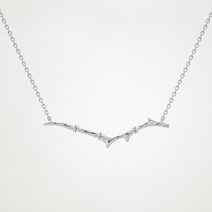 Beautiful 0.7 CT Moissanite Branch Style Necklace in 14K or 18K Solid Gold – DEF Color, VVS Clarity
