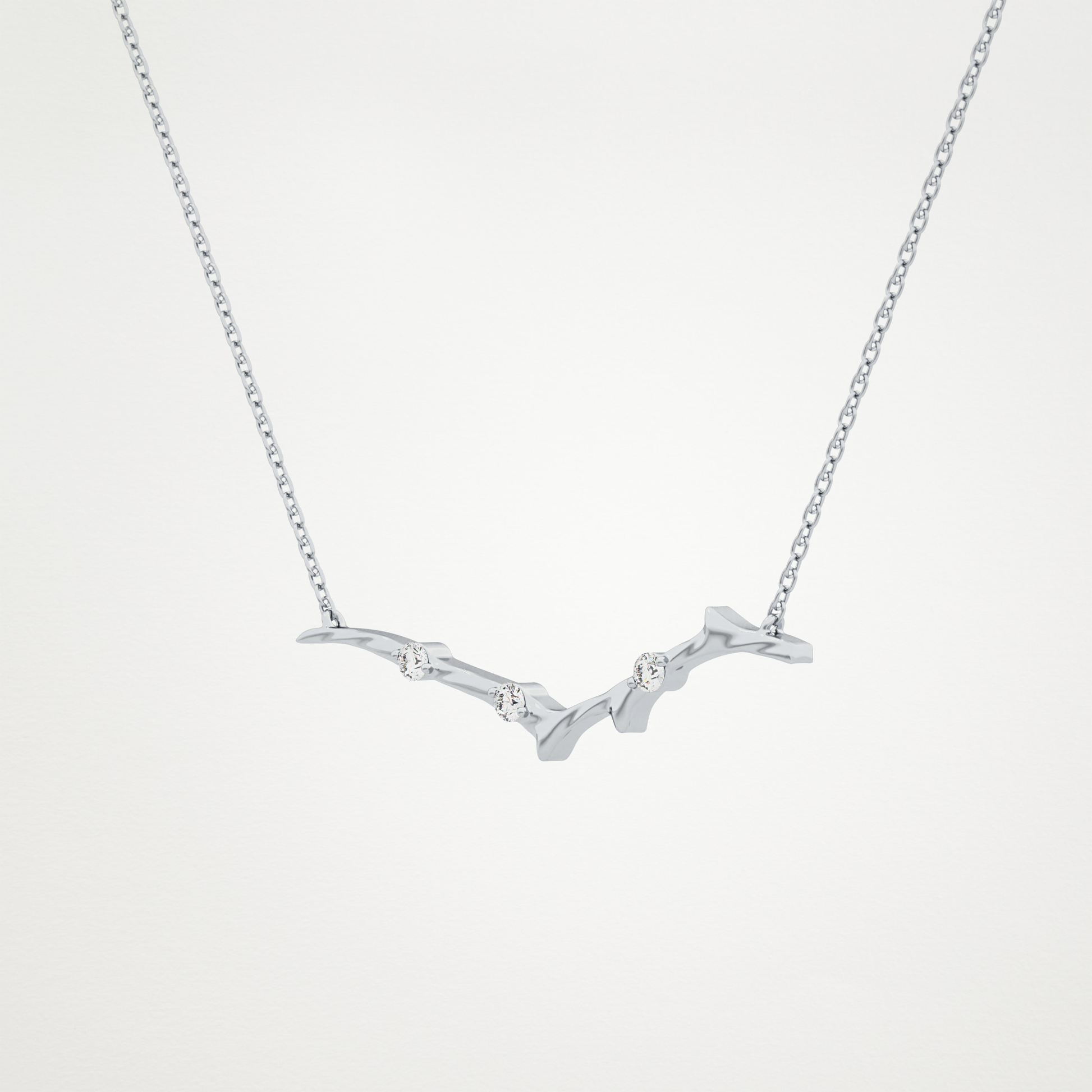 Beautiful 0.7 CT Moissanite Branch Style Necklace in 14K or 18K Solid Gold – DEF Color, VVS Clarity