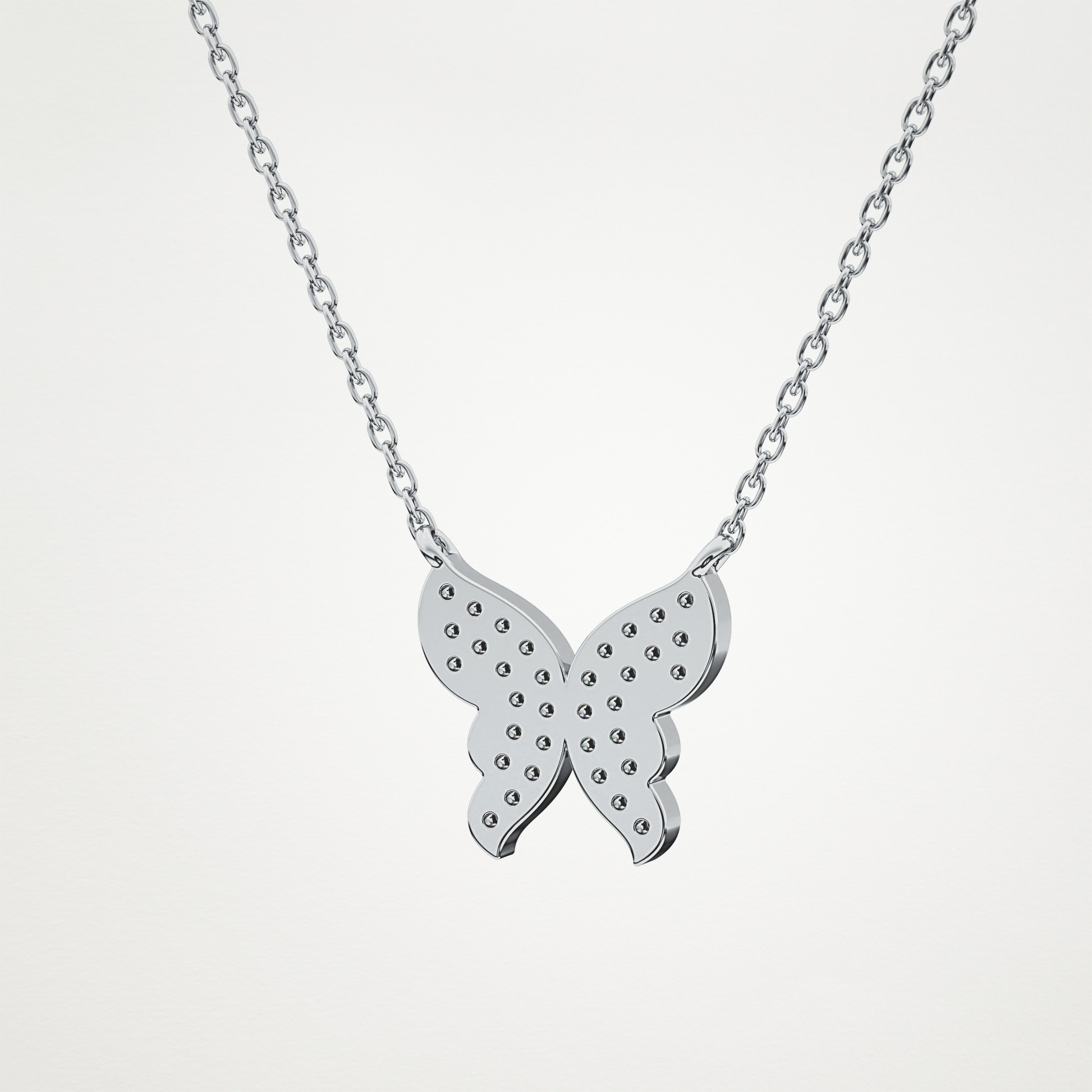 Beautiful 0.94 CT Moissanite Butterfly Necklace in 14K or 18K Solid Gold – DEF Color, VVS Clarity