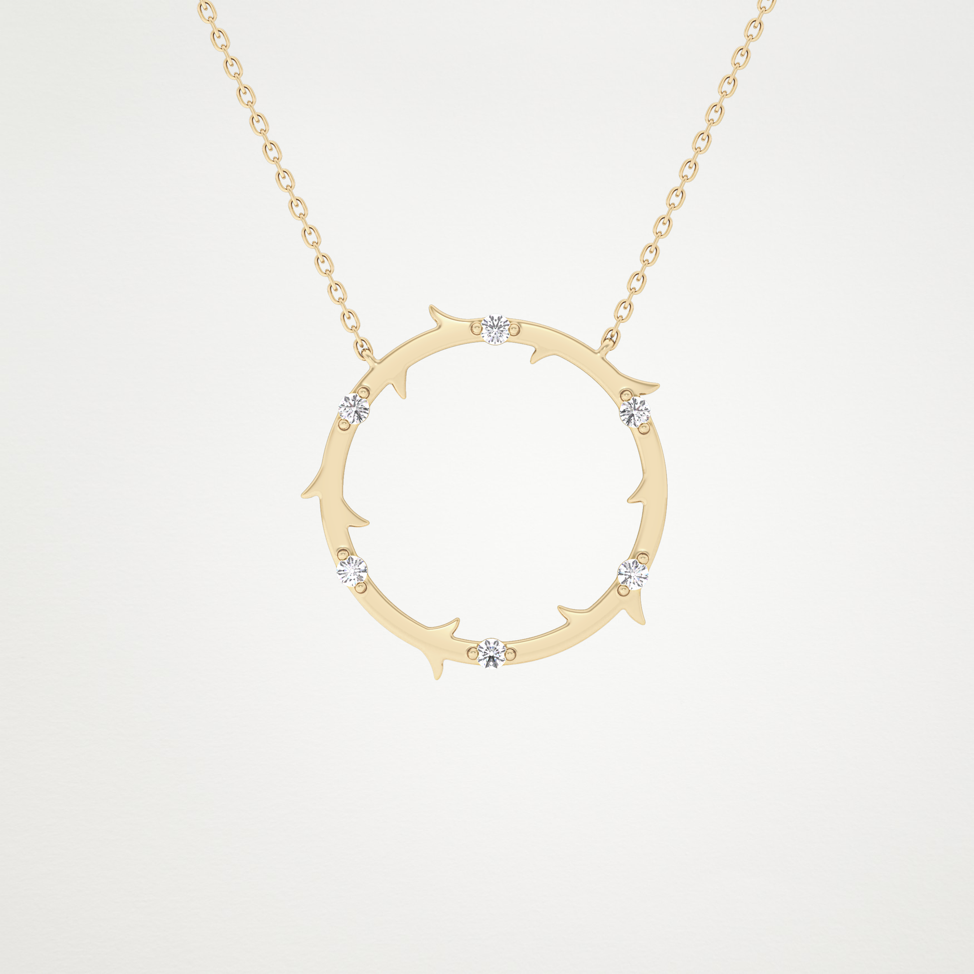 0.9 CT Moissanite Round Shaped Necklace in 14K or 18K Solid Gold – DEF Color, VVS Clarity
