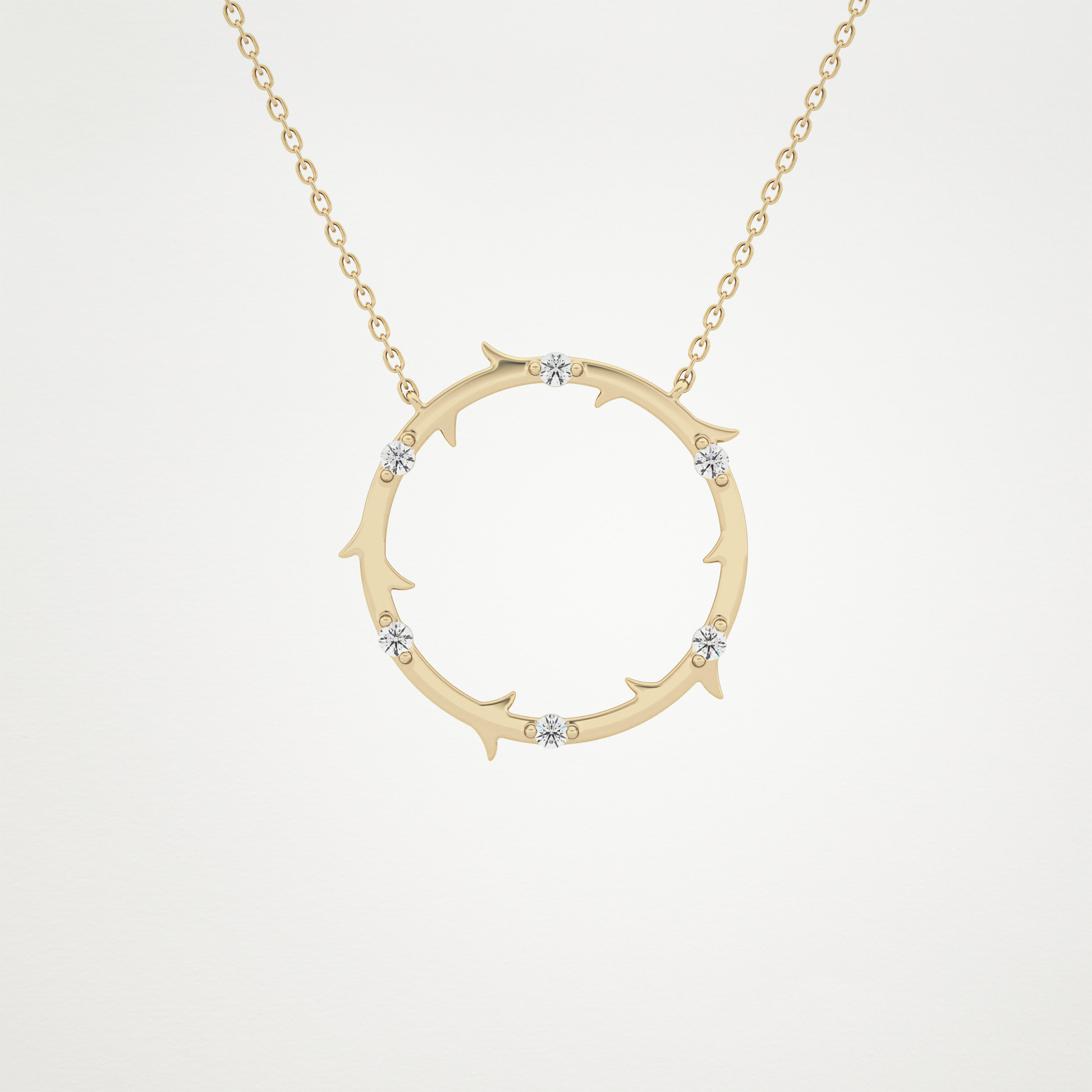 0.9 CT Moissanite Round Shaped Necklace in 14K or 18K Solid Gold – DEF Color, VVS Clarity