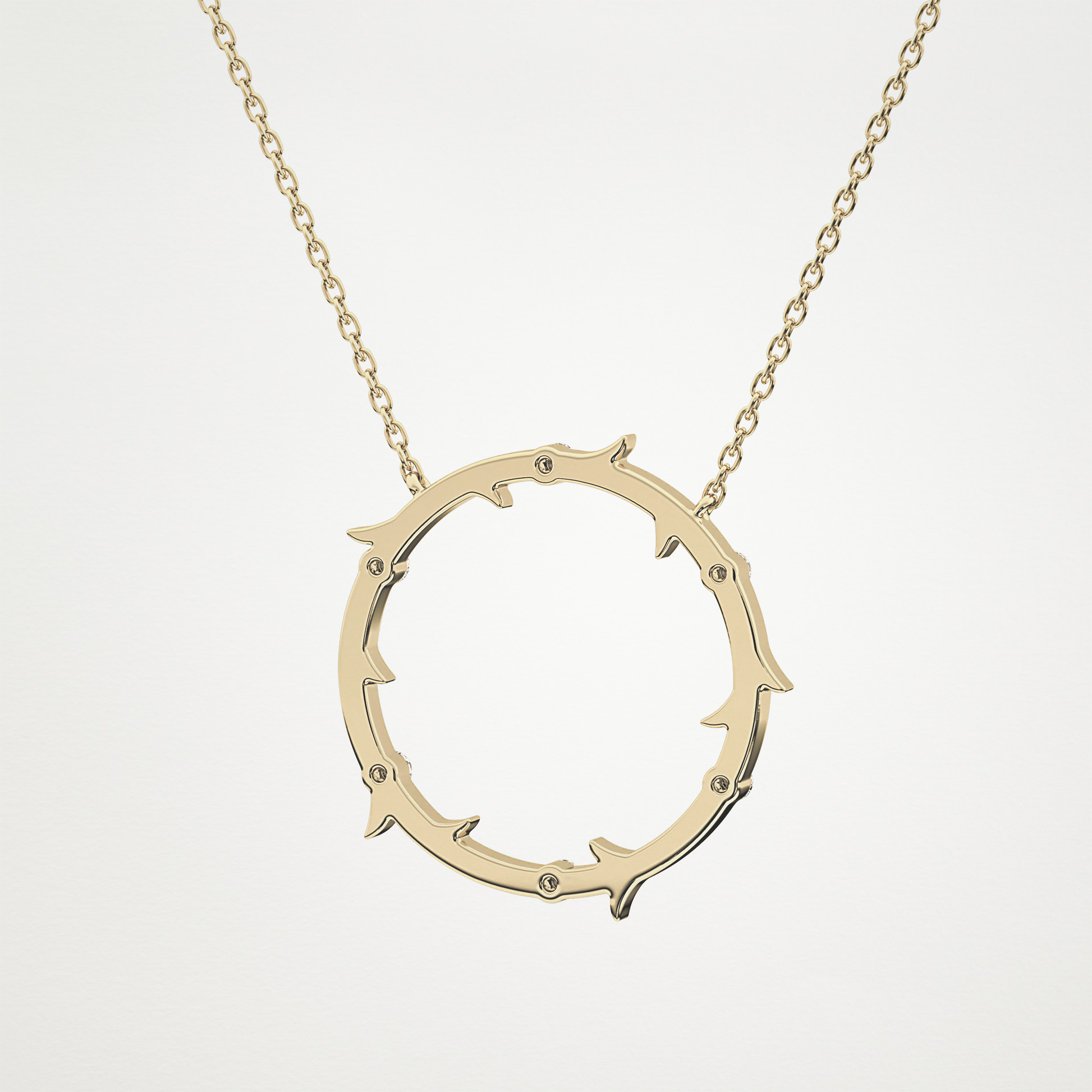 0.9 CT Moissanite Round Shaped Necklace in 14K or 18K Solid Gold – DEF Color, VVS Clarity