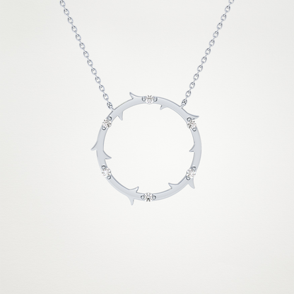 0.9 CT Moissanite Round Shaped Necklace in 14K or 18K Solid Gold – DEF Color, VVS Clarity