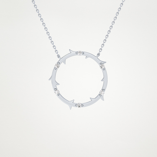 0.9 CT Moissanite Round Shaped Necklace in 14K or 18K Solid Gold – DEF Color, VVS Clarity