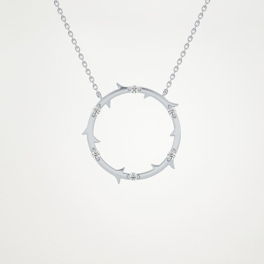 0.9 CT Moissanite Round Shaped Necklace in 14K or 18K Solid Gold – DEF Color, VVS Clarity