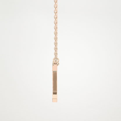 0.28 CT Moissanite Z-Shaped Necklace in 14K or 18K Solid Gold – DEF Color, VVS Clarity