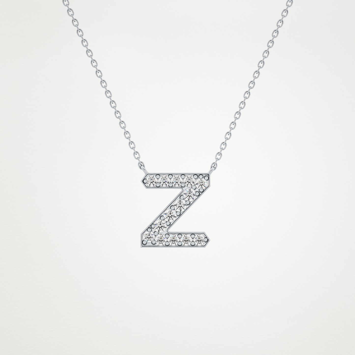 0.28 CT Moissanite Z-Shaped Necklace in 14K or 18K Solid Gold – DEF Color, VVS Clarity