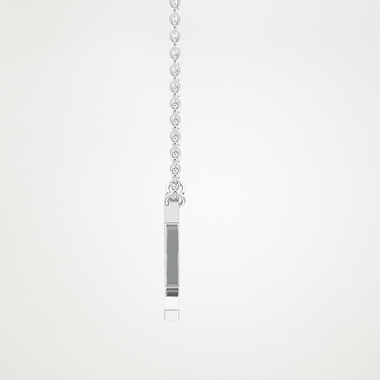 0.28 CT Moissanite Z-Shaped Necklace in 14K or 18K Solid Gold – DEF Color, VVS Clarity
