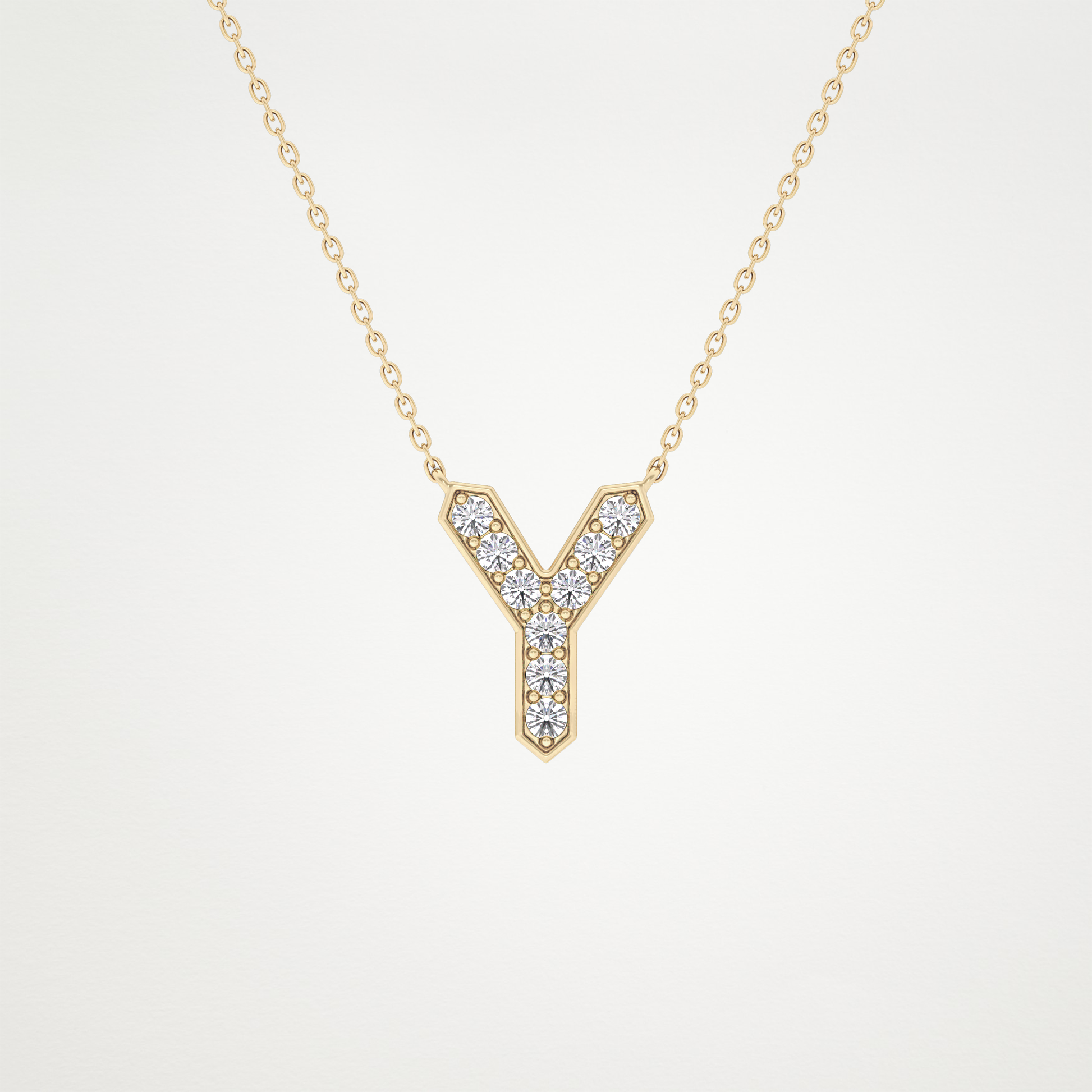 0.23 CT Moissanite Y-Shaped Necklace in 14K or 18K Solid Gold – DEF Color, VVS Clarity