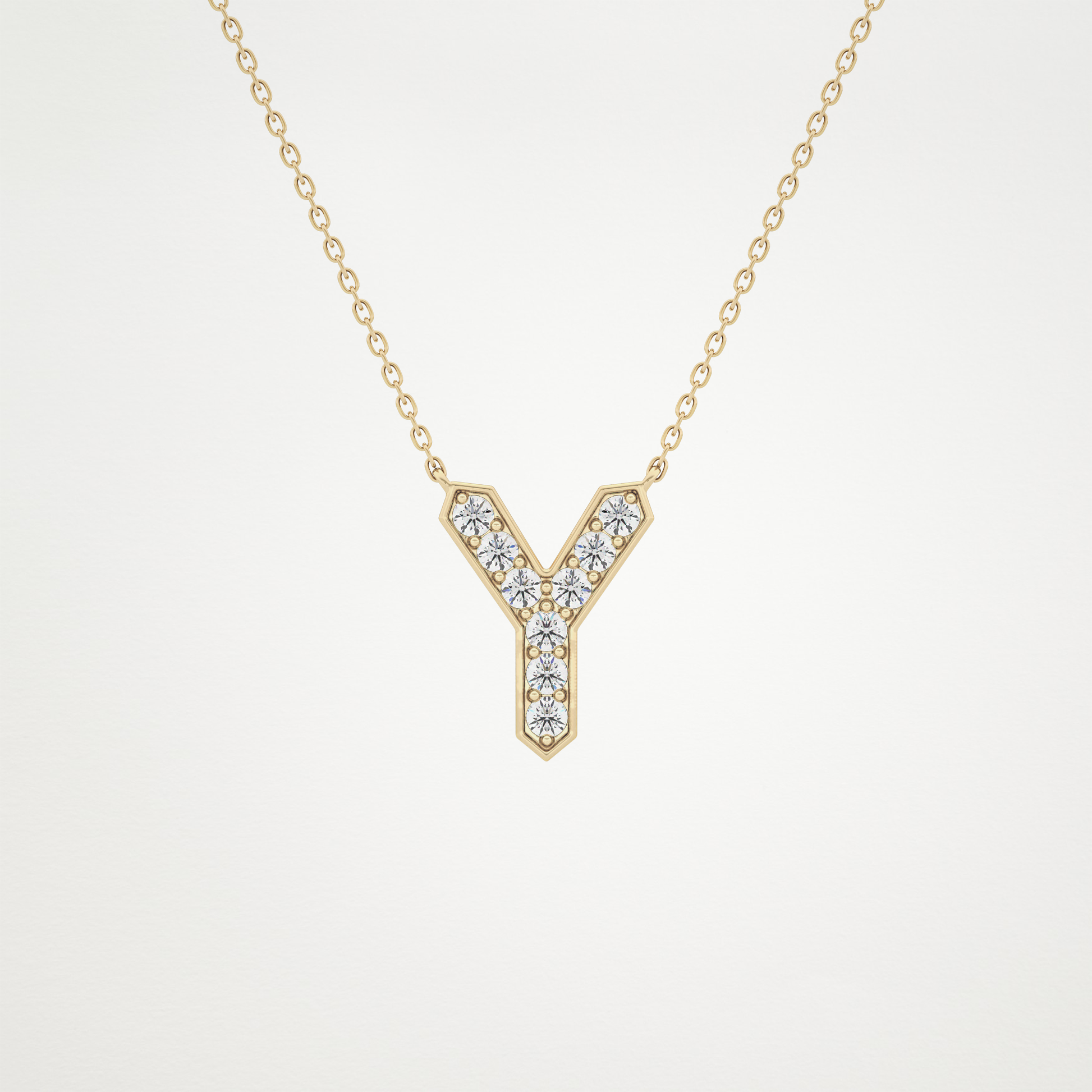 0.23 CT Moissanite Y-Shaped Necklace in 14K or 18K Solid Gold – DEF Color, VVS Clarity