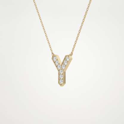 0.23 CT Moissanite Y-Shaped Necklace in 14K or 18K Solid Gold – DEF Color, VVS Clarity
