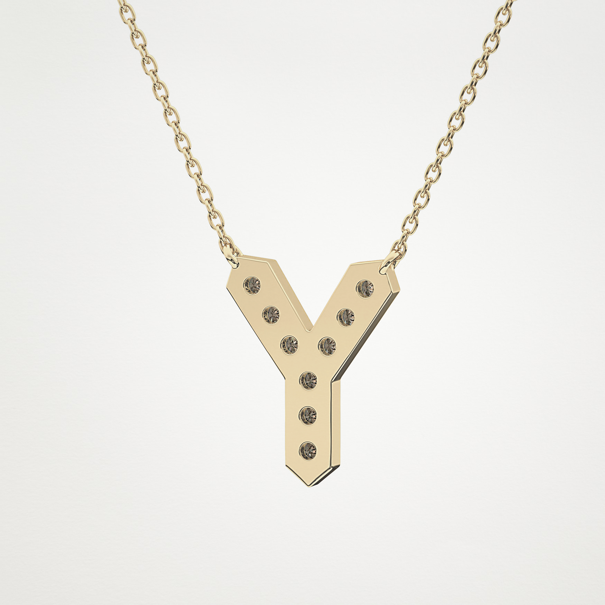0.23 CT Moissanite Y-Shaped Necklace in 14K or 18K Solid Gold – DEF Color, VVS Clarity